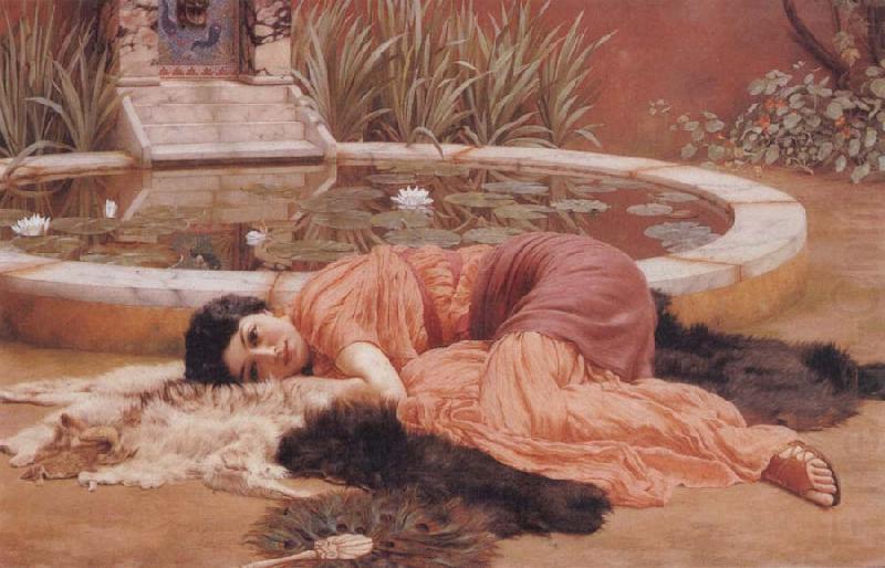 John William Godward Does He Love me china oil painting image